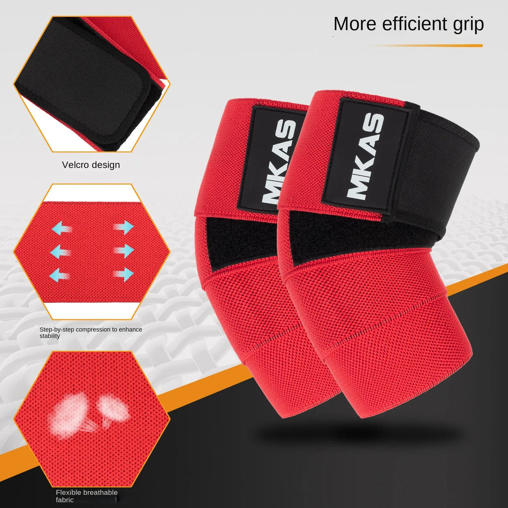 1 Pair Elbow Straps for Weight Lifting Gym Fitness Elbow Wraps Powerlifting Elbow Support Crossfit Deadlift Workout Protector
