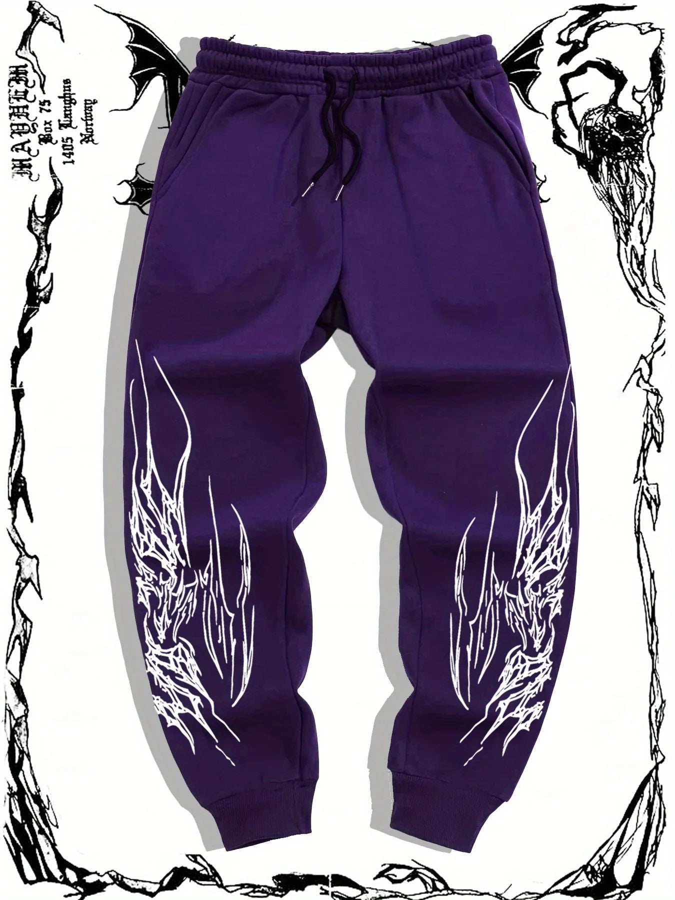 2025 Men's Gothic Print Casual Jogging Sport Pants Multifunctional Couple Pants Fashion Hip Hop Pants Comfortable Sport Pants