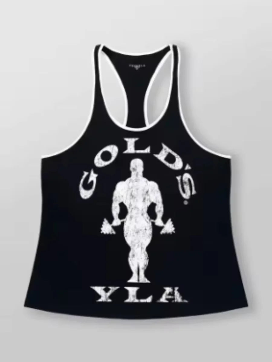 2025 adult explorer vest New men's vest outdoor running training sports fitness quick-drying breathable cotton printed top