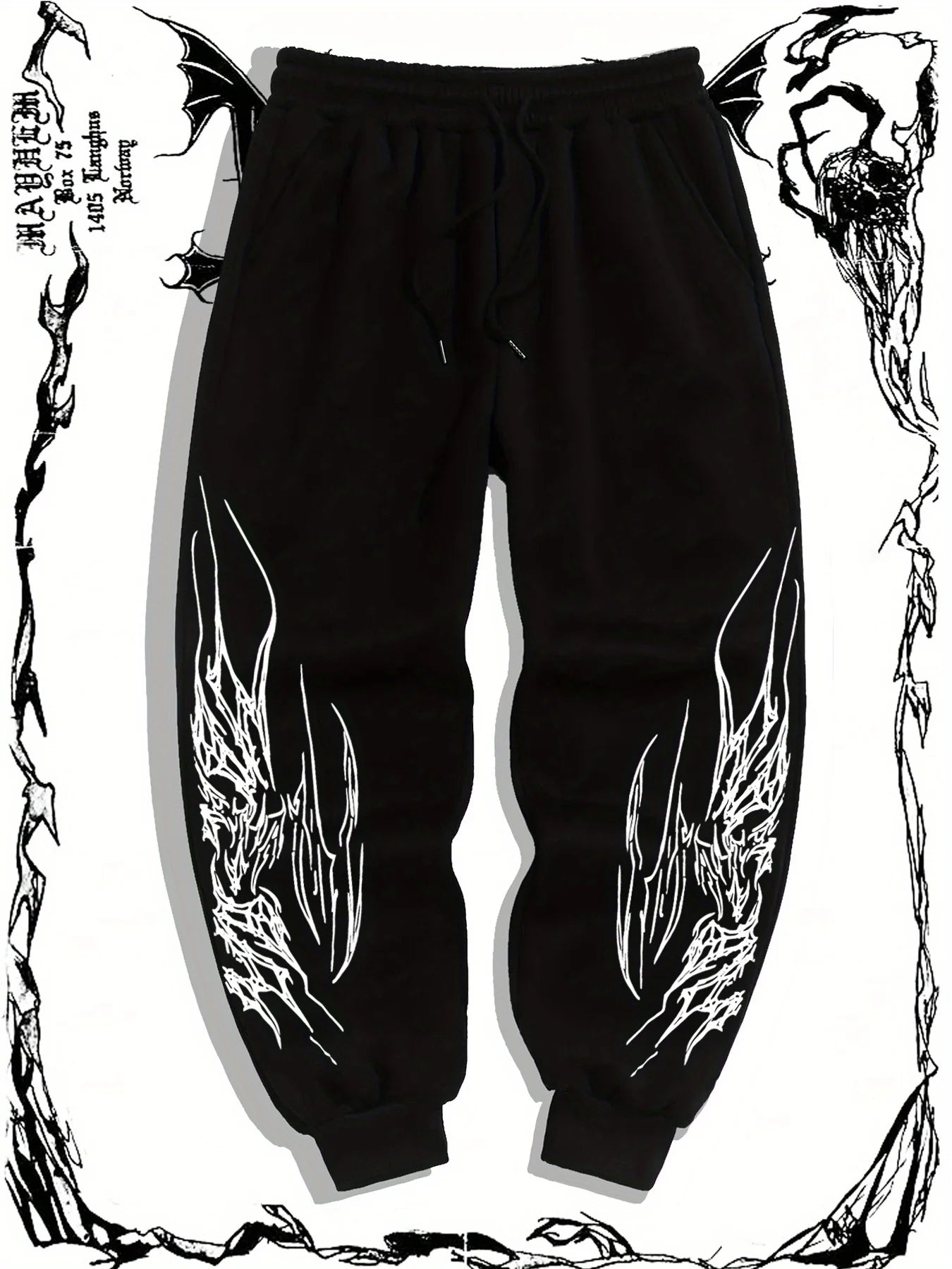 2025 Men's Gothic Print Casual Jogging Sport Pants Multifunctional Couple Pants Fashion Hip Hop Pants Comfortable Sport Pants