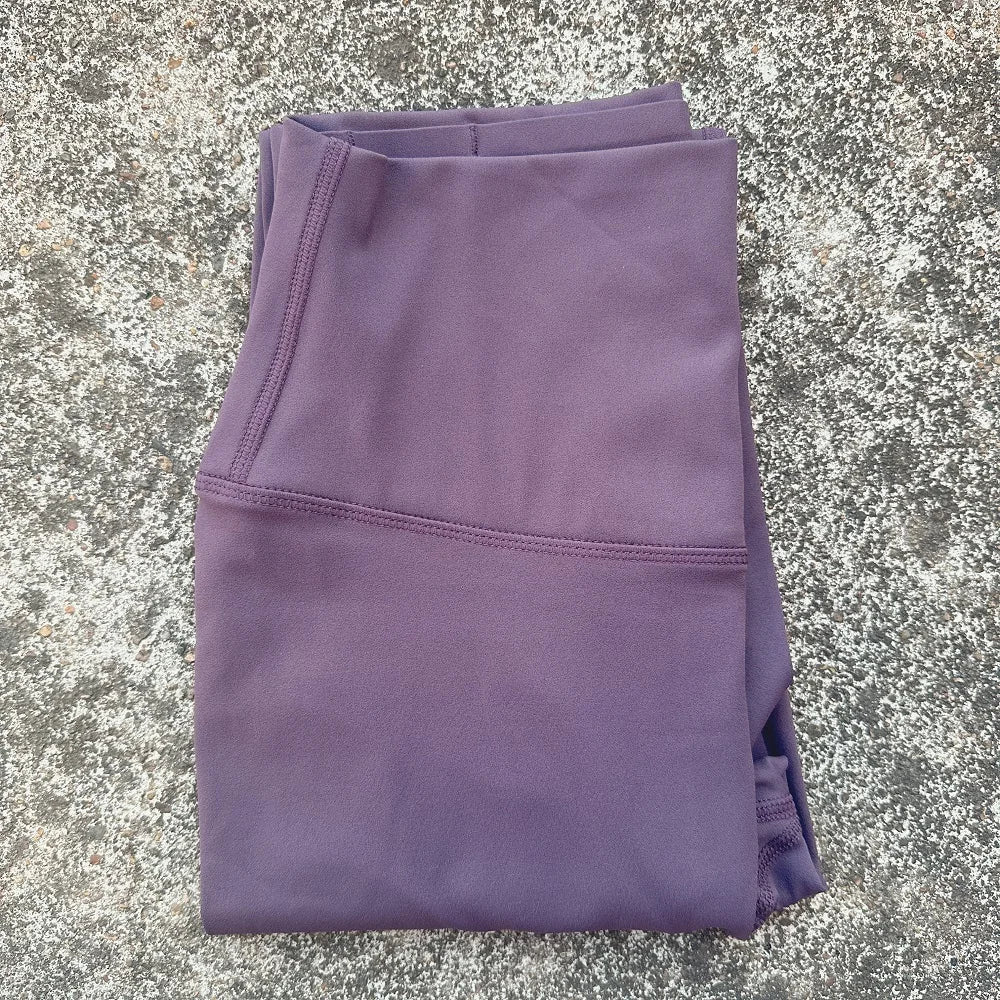 Solid Color Back Waist Pocket High Waist Yoga Legging Women Sport Cropped Pants Butter Athletic Gym Comprehensive Training Jog